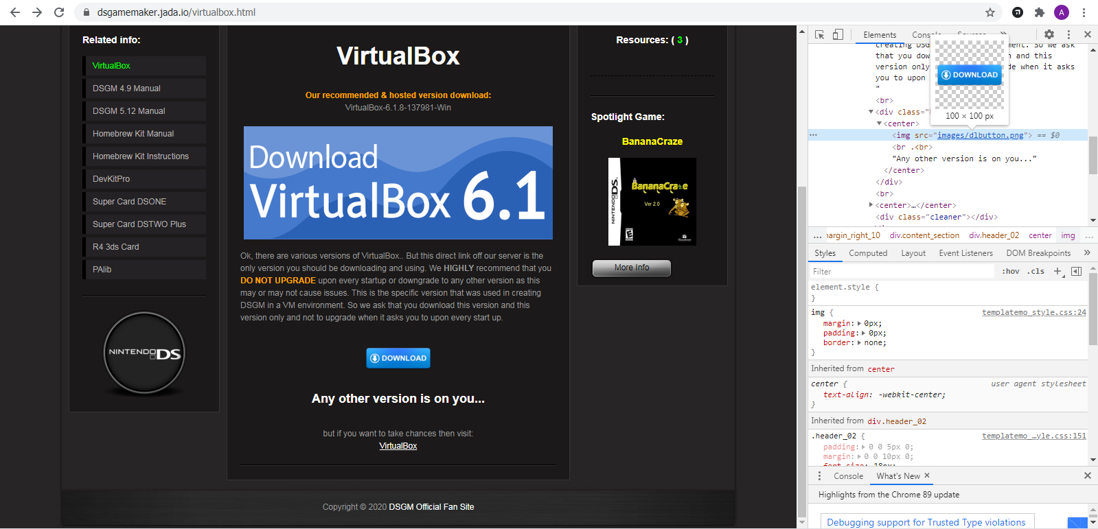 Virtual Box Download Button Not Working.png
